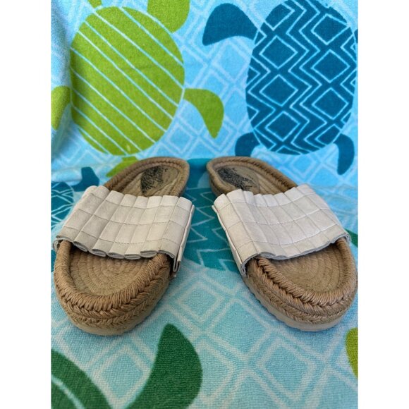 Free People Island Time Espadrille In White Slip-On Sandals  Size 39 - Picture 2 of 12